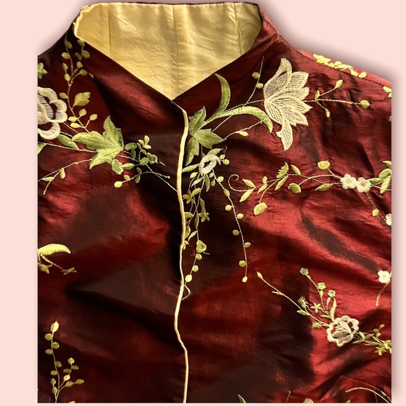 Women’s 100% silk floral blazer - Picture 3 of 4